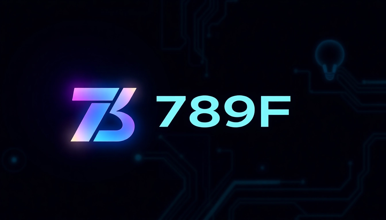 789F prominently displayed on a high-tech interface, showcasing a clean and professional logo with dynamic lighting effects, symbolizing reliability and modern digital presence.