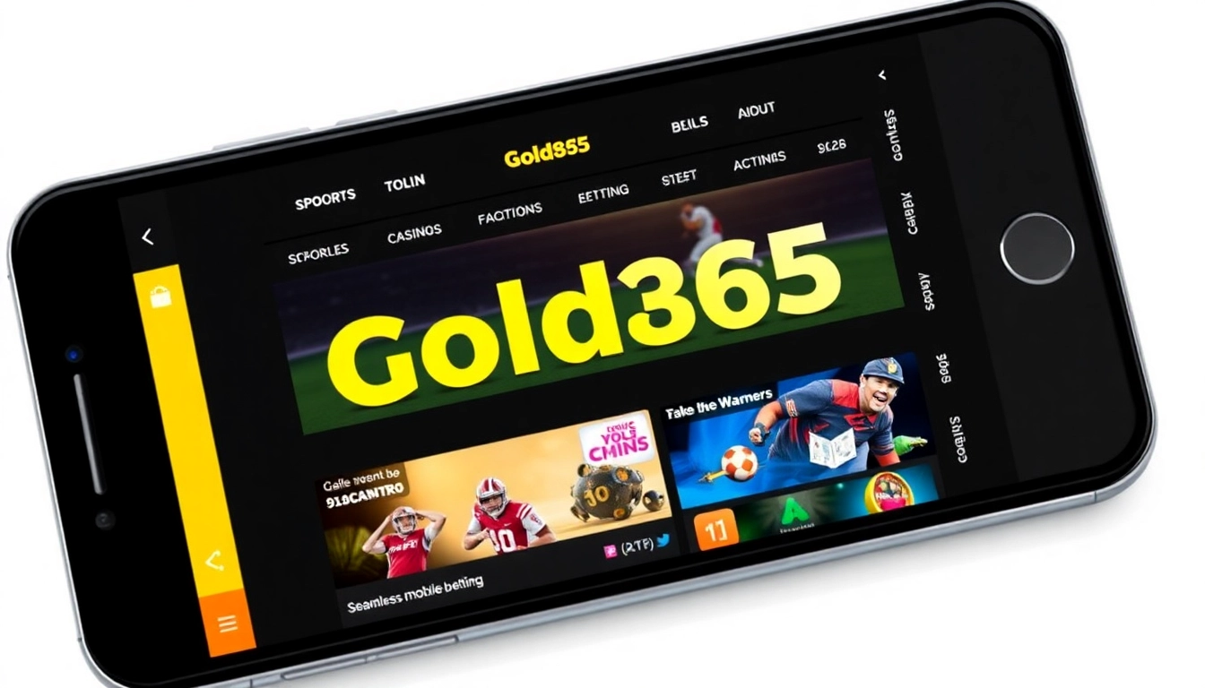 Gold365 app with live sports betting and casino games on a mobile device, showcasing fast, secure access for users.