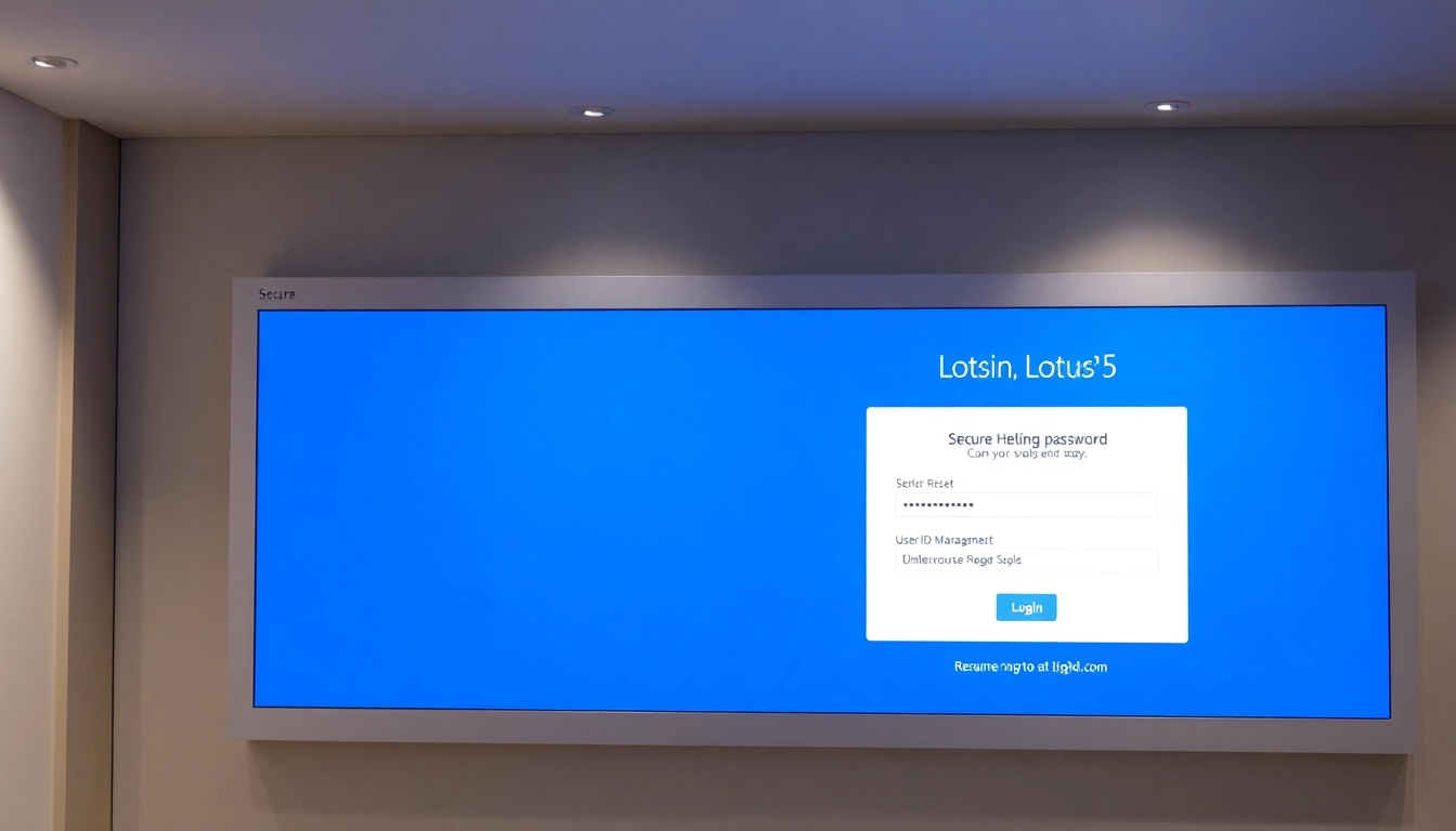 Lotus 365 user account management with a focus on changing password and user ID recovery, emphasizing security and simplicity for users.