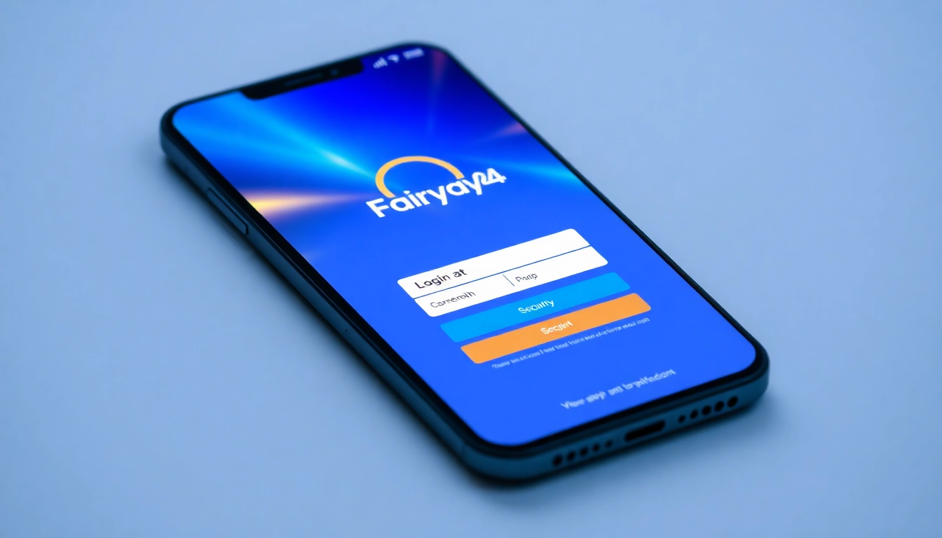 Fairplay24 login page on a mobile device showcasing secure access for online sports betting and