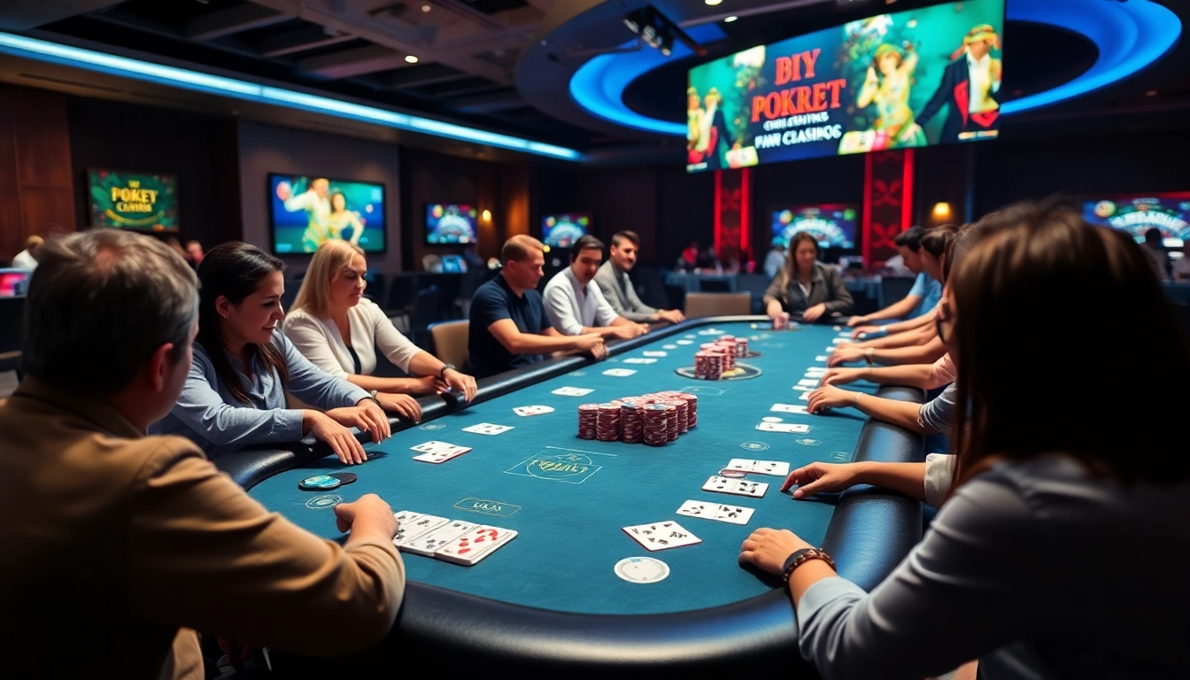 Clubgg poker online community engaging players with vibrant tables, chips, and cards fostering social interaction.