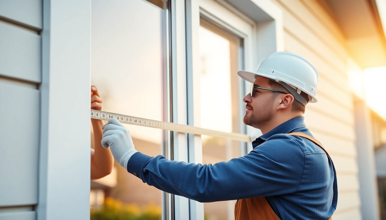 Skilled window contractors near me inspecting a sunlit home for upgrades.
