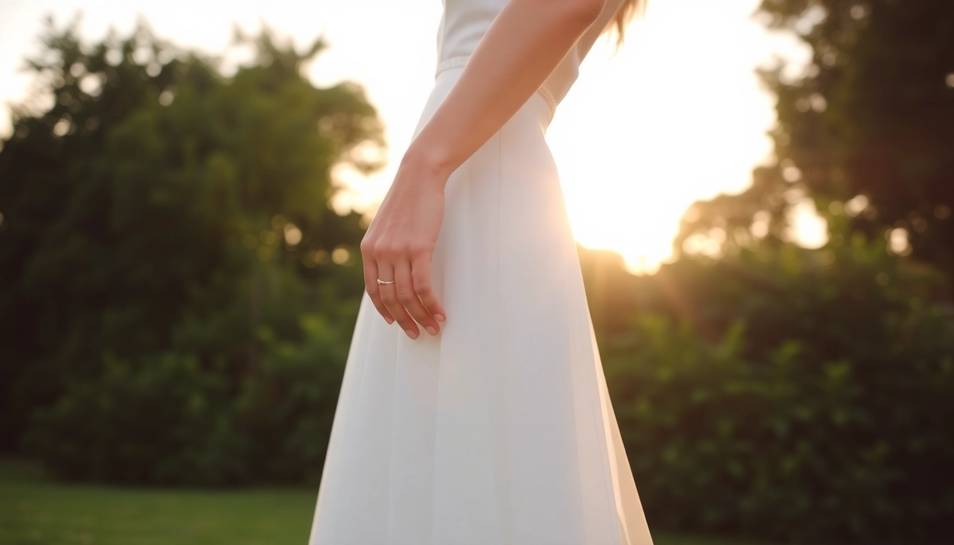 Professional eskuvo fotozas capturing a romantic couple in a lush outdoor setting at sunset